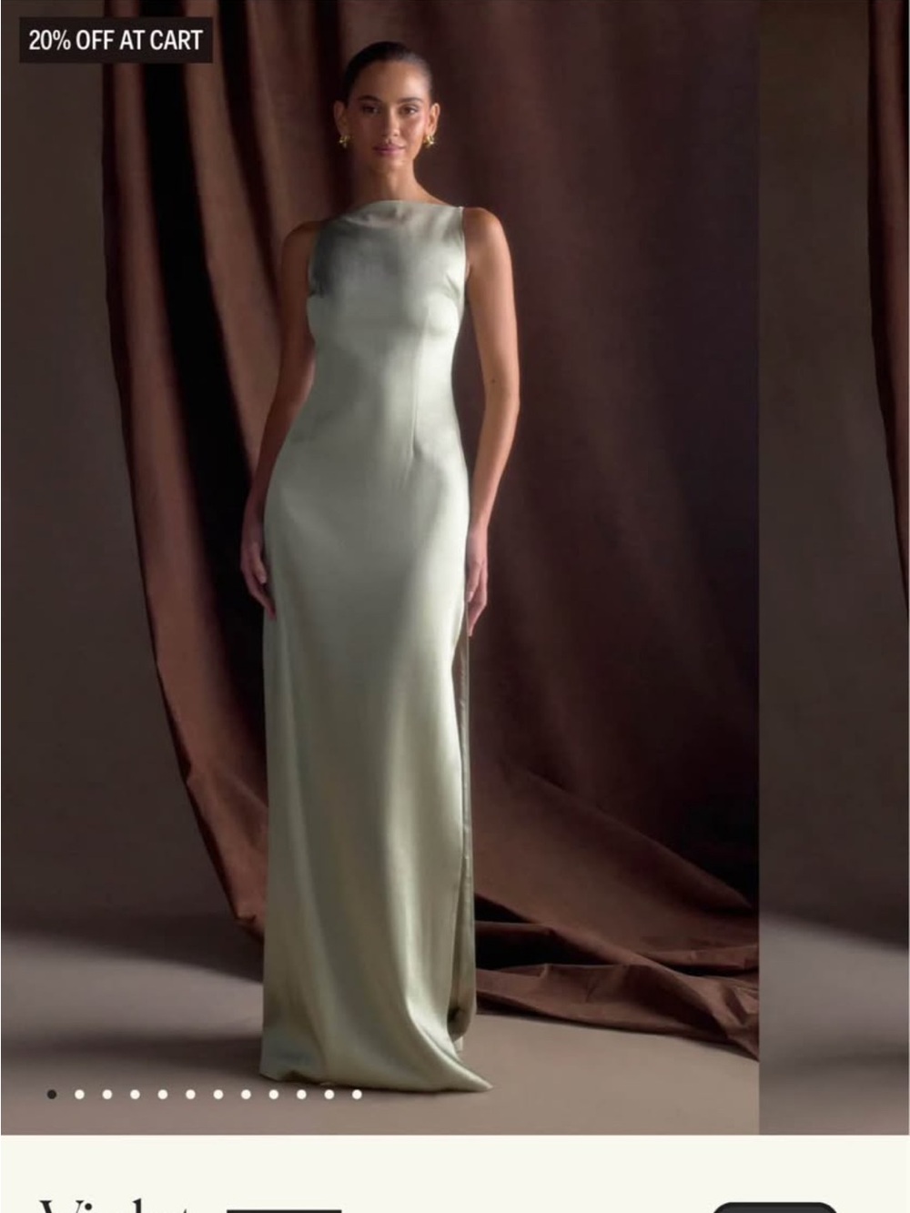 Meshki Satin Frosted Blue Maxi Dress